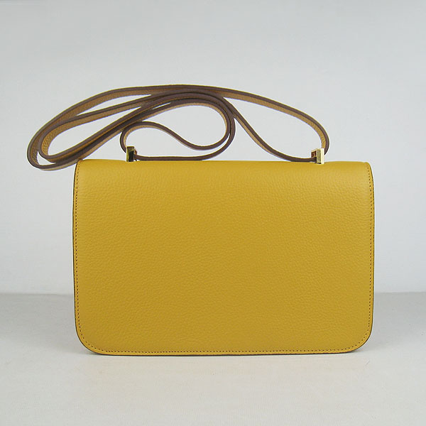 7A Hermes Constance Togo Leather Single Bag Yellow Gold Hardware H020 - Click Image to Close